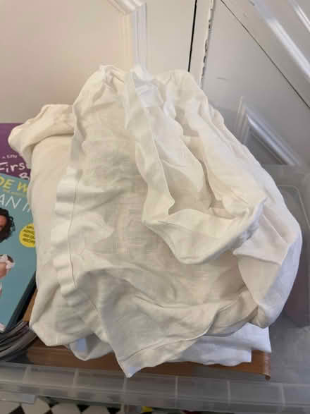 Photo of free White IKEA linen curtains (W3 Acton) #1
