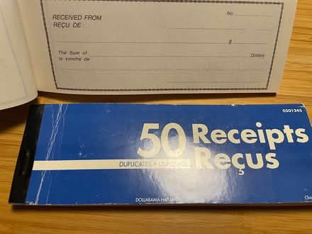 Photo of free Receipt booklets (Wellington West) #1