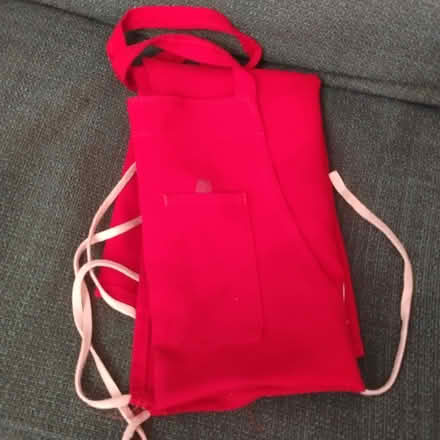 Photo of free Red Adult Sized Art Apron (Darien) #1