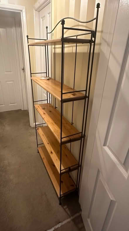 Photo of free Tall wood shelves (Bingley BD16) #1
