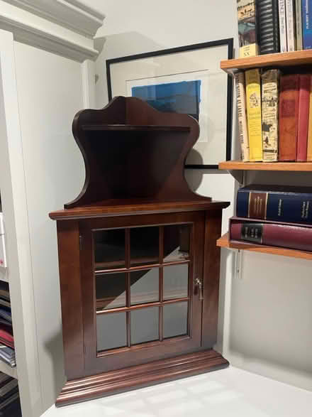 Photo of free Wooden corner display cabinet (Henley-on-Thames RG9) #1