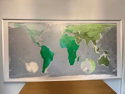 Photo of free Large framed world map (Epsom) #1