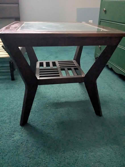 Photo of free Wood and glass side table (east side near Ellison Park) #2