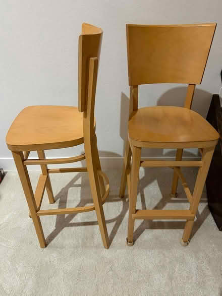 Photo of free 2 wood bar stools (West Pleasanton) #1