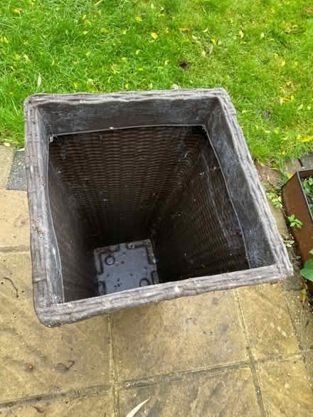 Photo of free Basket weave style tall planter (Benslow SG4) #2