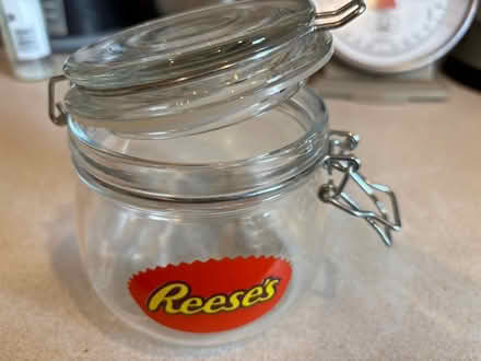 Photo of free Reese’s jar - with closing lid (SG5 Hitchin) #1