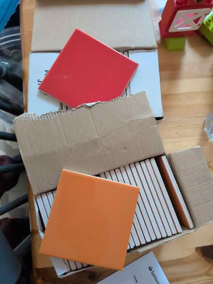 Photo of free Red and orange square tiles (Honor oak) #1