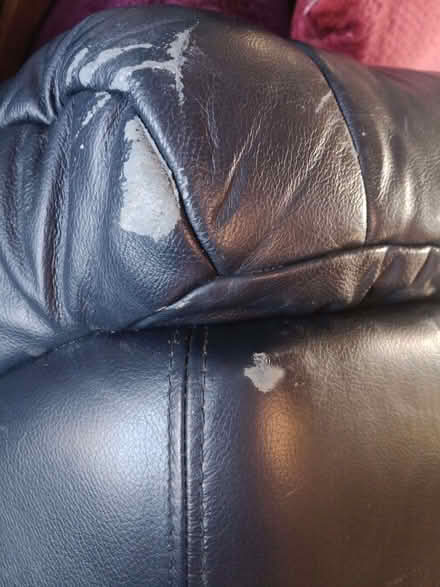 Photo of free 3 seat Blue Leather sofa (Drongan KA6) #3