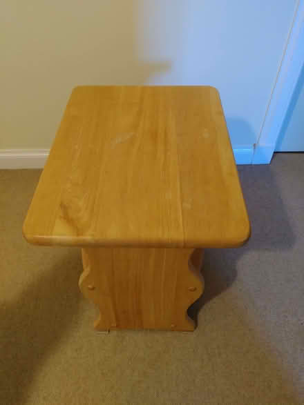 Photo of free Small pine occasional table/magazine rack (Whitehill EH22) #1
