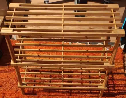 Photo of free 3 tire wooden show rack (Teddington TW11) #1