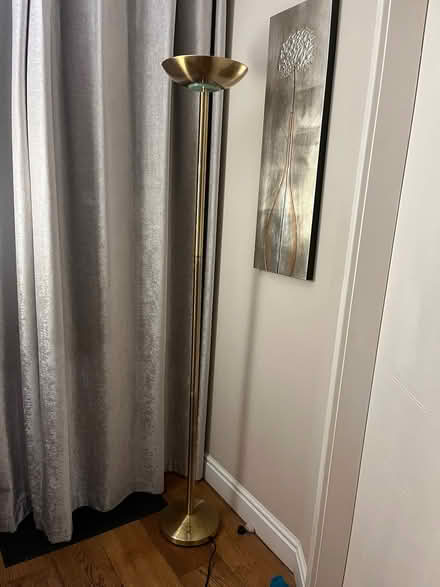 Photo of free Brass coloured up-lighter lamp (East Kilbride, G75) #1