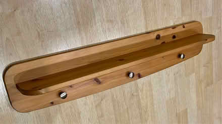 Photo of free Pine shelf 80cm, 3 hooks (M33 near Sale Grammar School) #2