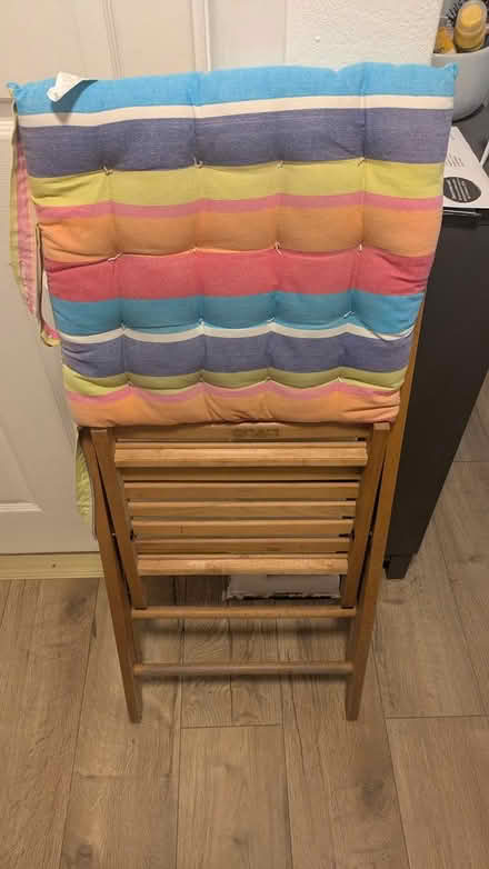 Photo of free 4x Folding chairs + cushions (Castlepoint BH8) #2