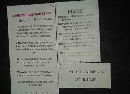 Photo of free 3 seater sofa #2 (Me160hn Allington) #4