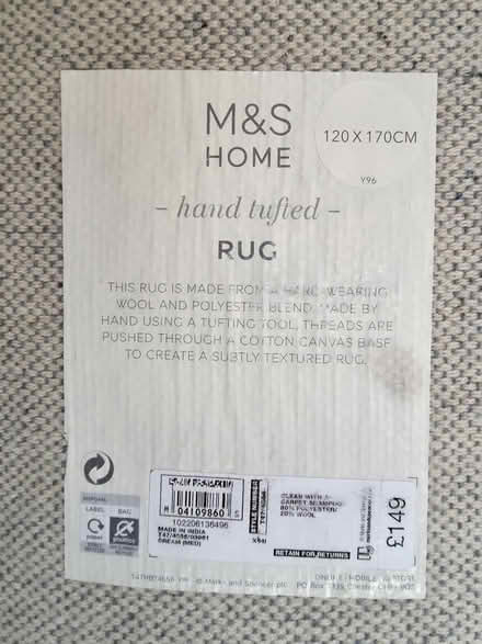 Photo of free Cream / stone rug: 120cm x 170cm (Moortown LS17) #2