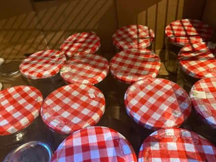 Photo of free 14 Bonne Maman jam jars (Ealing W5) #1