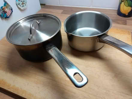 Photo of free Set of 4 stainless steel saucepans (Chelmsford CM2) #2