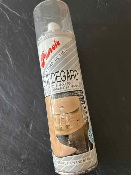 Photo of free Almost full tin of suedegard (Near Kew Gardens, Richmond) #1