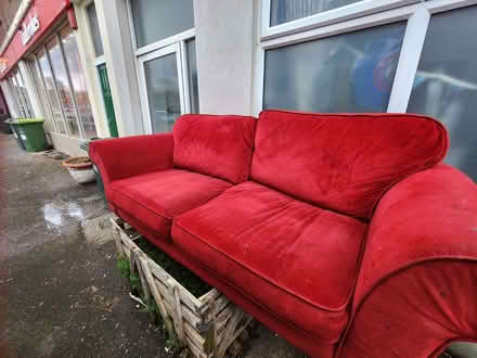 Photo of free Res velvet sofa- 3 seater (Whitehawk BN2) #3