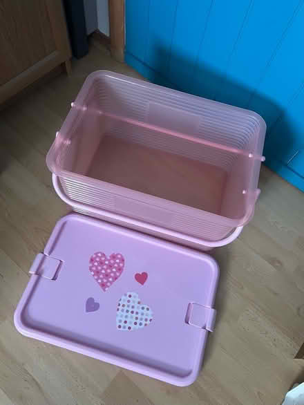 Photo of free Pink locking storage box (Wolsingham DL13) #2