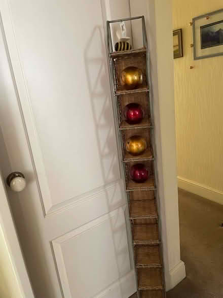 Photo of free Metal and rattan CD shelf unit (Fernhill BL9) #4