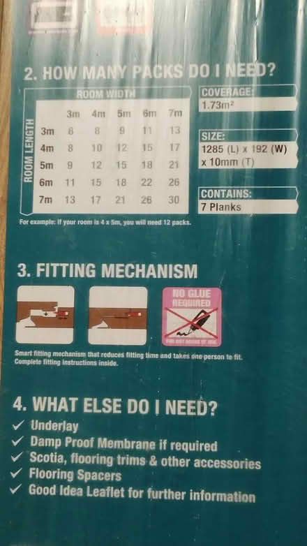 Photo of free Laminate flooring boards (HR1 st james hereford) #3