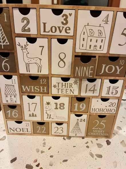 Photo of free Refillable Advent Calendar (North Seattle (Roosevelt)) #1