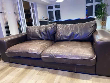 Photo of free 2 x Leather sofa (Purbrook) #1