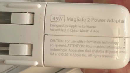 Photo of free Apple MagSafe 2 45w adapter (101 and Fair Oaks Sunnyvale) #2