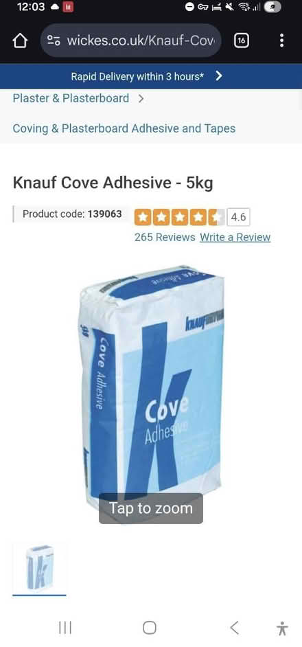 Photo of Coving adhesive (BN11 worthing) #1