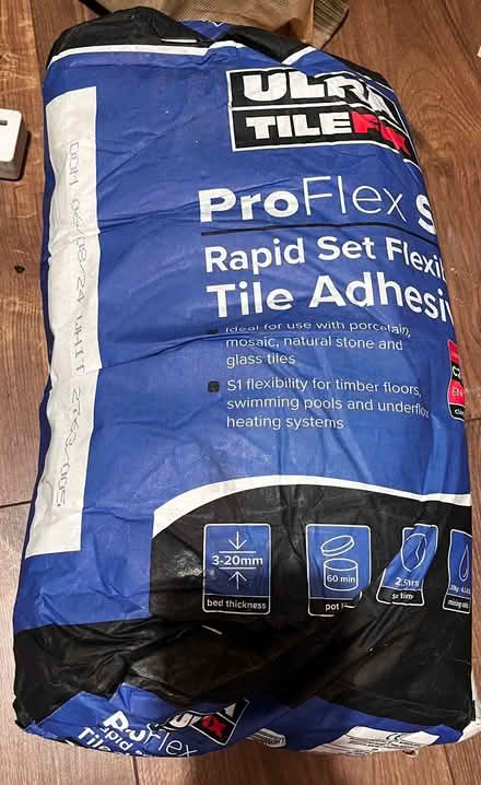 Photo of free Big bag of white tile adhesive (Roath CF24) #3