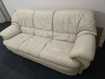 Photo of free 3 seater cream sofa (Congleton CW12) #1