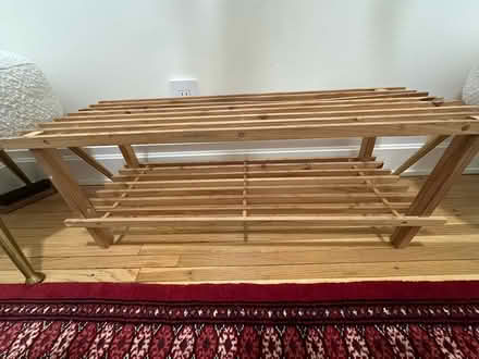 Photo of free Wooden shoe rack (UWS (W. 85th & Riverside Dr.)) #1
