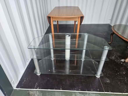 Photo of free Glass TV stand (Stoke Hammond MK17) #1