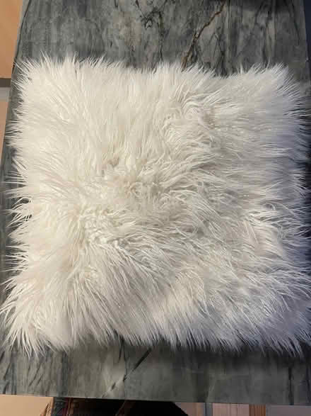Photo of free White Faux Fur Pillows (3) (Pound Ridge) #3