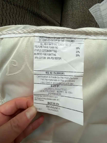 Photo of free baby crib mattress (Near The Lot City Center) #3