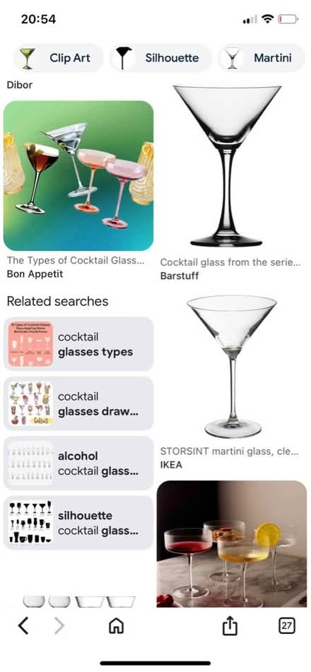 Photo of Cocktail glasses (West Meads PO21) #2