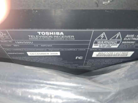 Photo of free 19"Toshiba TV/Monitor (Upper Bronx NE/Lower Yonkers) #3