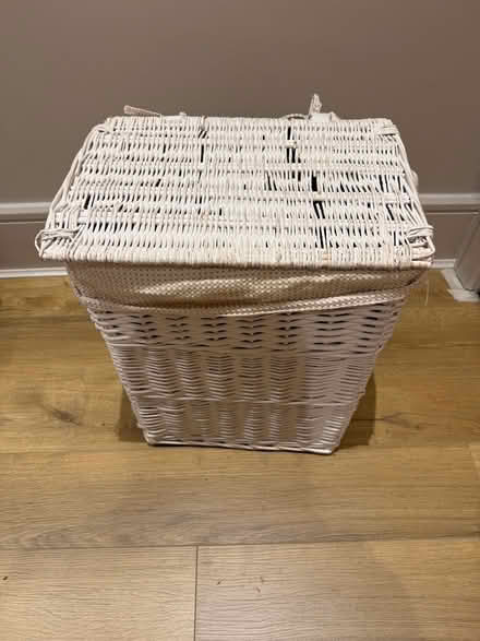 Photo of free White Wicker Laundry Basket (Carrickmines) #2