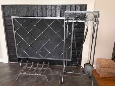 Photo of free Fireplace screen, and tools (Silver spring, Takoma Park) #1