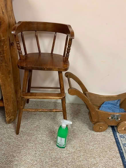 Photo of free Antique wooden toddler high chair (Bellrock area Malden) #1