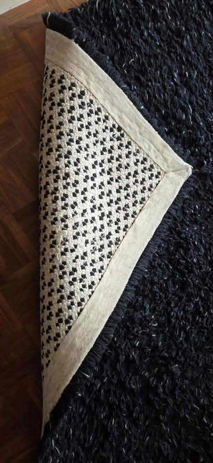 Photo of free Deep Pile Wool Rug 185x126cm Black (Euxton PR7) #3