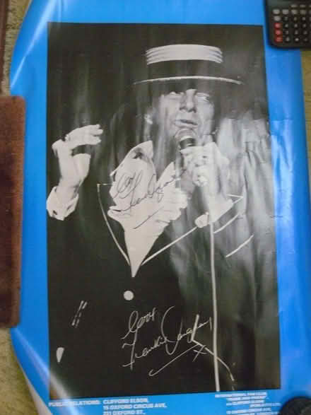Photo of free 1981 signed Frankie Vaughan poster 75cm x 50cm (Kempsey WR5) #1
