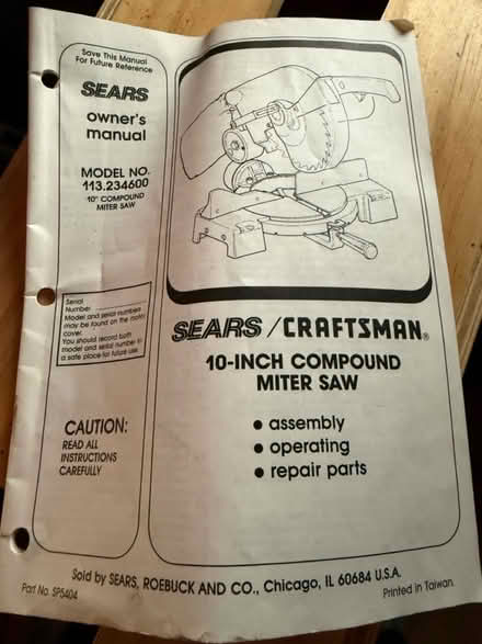 Photo of free Craftsman 10” Compound Miter Saw (New Market, Md Lake Linganore) #3