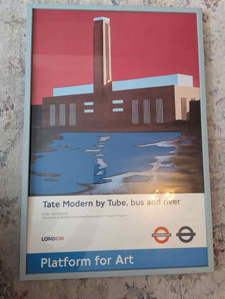 Photo of free Large poster/ print of Tate modern in wooden frame (Eastbourne BN21) #1
