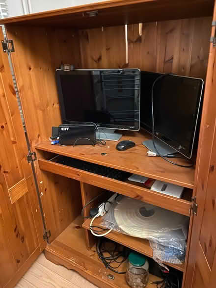 Photo of free Pine desk / PC / TV cupboard (Coleridge Ward CB1) #3