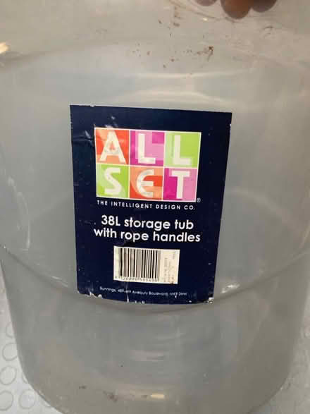 Photo of free plastic tub with handles (Widcombe) #4
