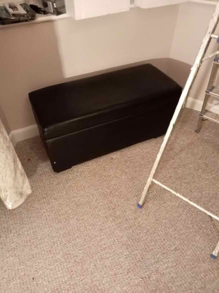 Photo of free Black storage ottoman (M32 Stretford) #2