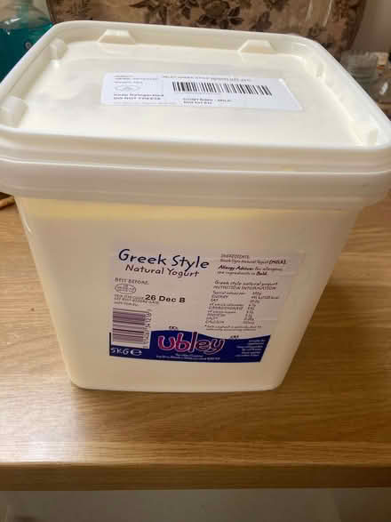 Photo of free Greek style yoghurt, 5kg tub (Headington Quarry OX3) #1