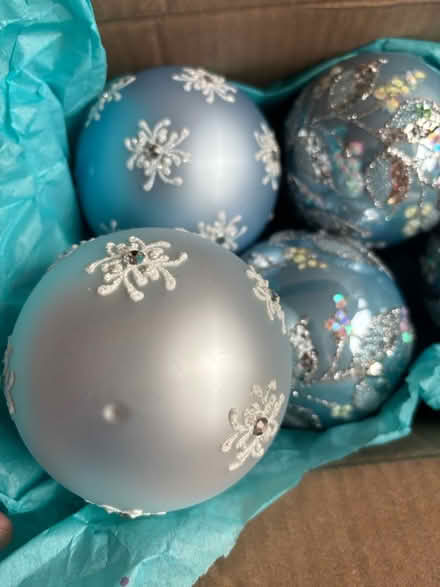 Photo of free 5 glass Christmas ornaments (Rego Park) #3